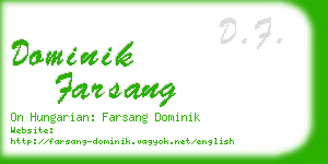 dominik farsang business card